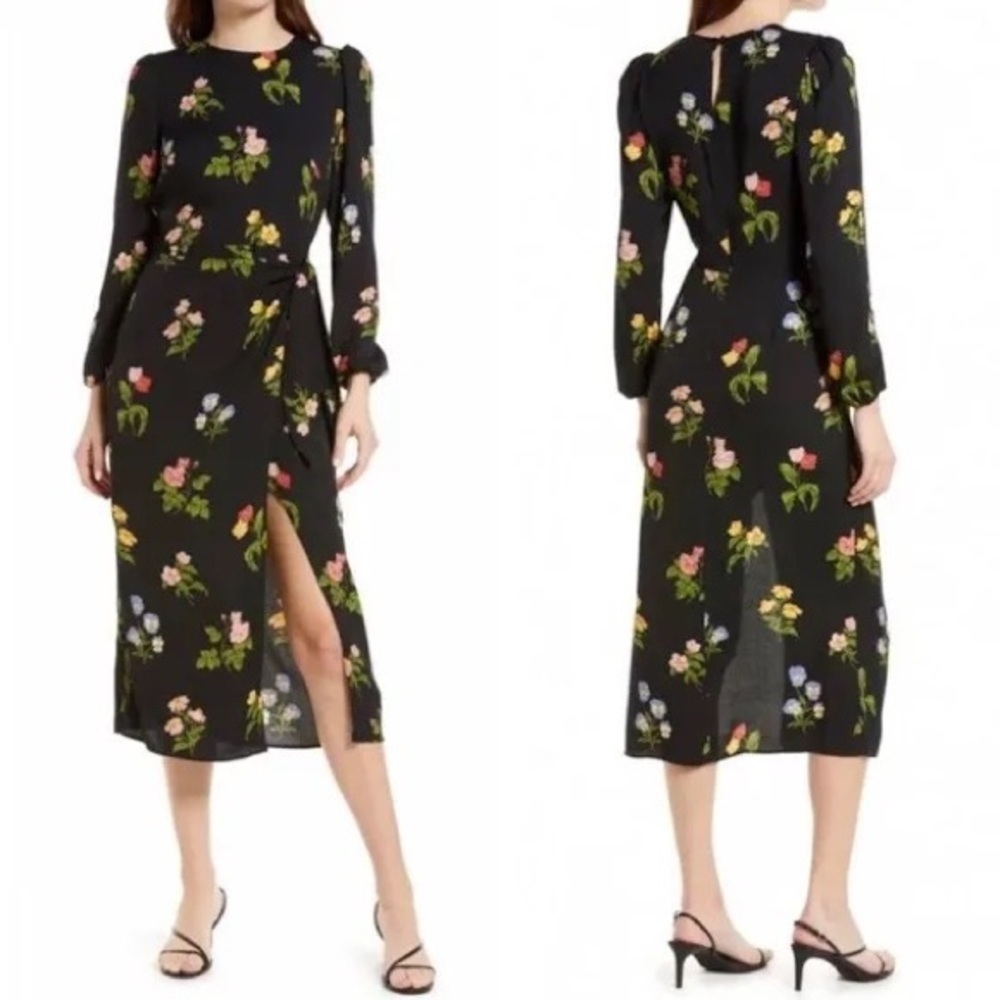 Reformation Reza Dress in Night Bloom 2
